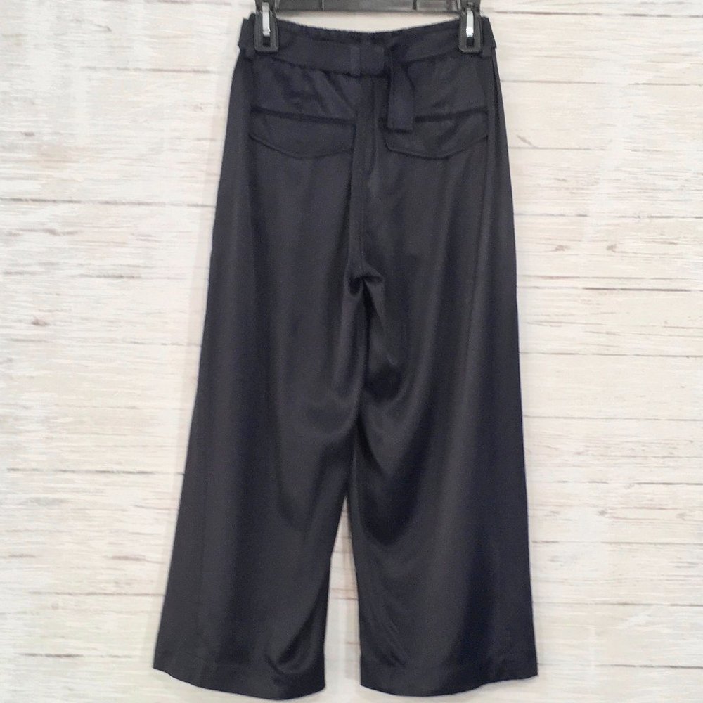 Vince Belted Cross-Over Culotte Crop Wide Leg Pant - Picture 9 of 12